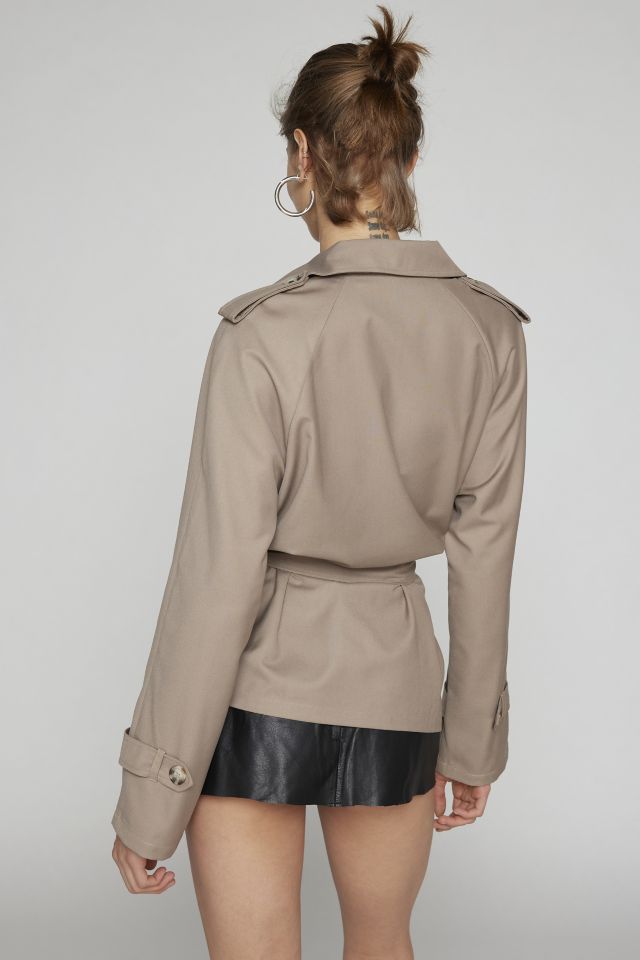 Lioness Cropped Trencherous Coat #2