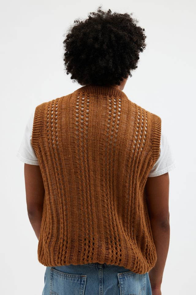 David Catalán Wooden Bead Sleeveless Sweater #1