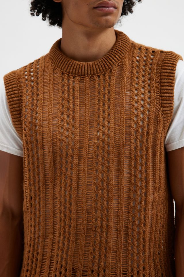 David Catalán Wooden Bead Sleeveless Sweater #3