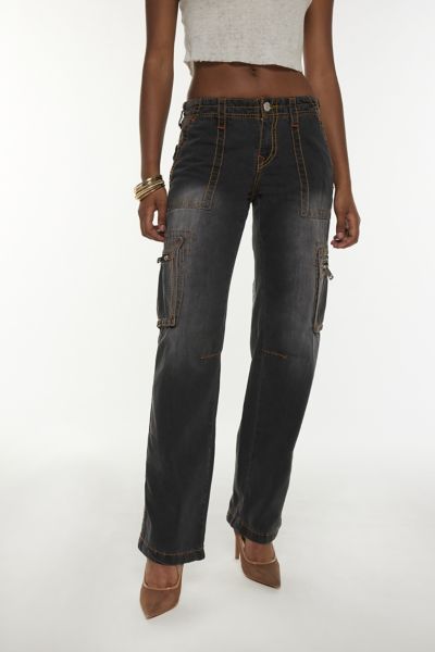 True Religion Becca Cargo Low Rise Bootcut Jean