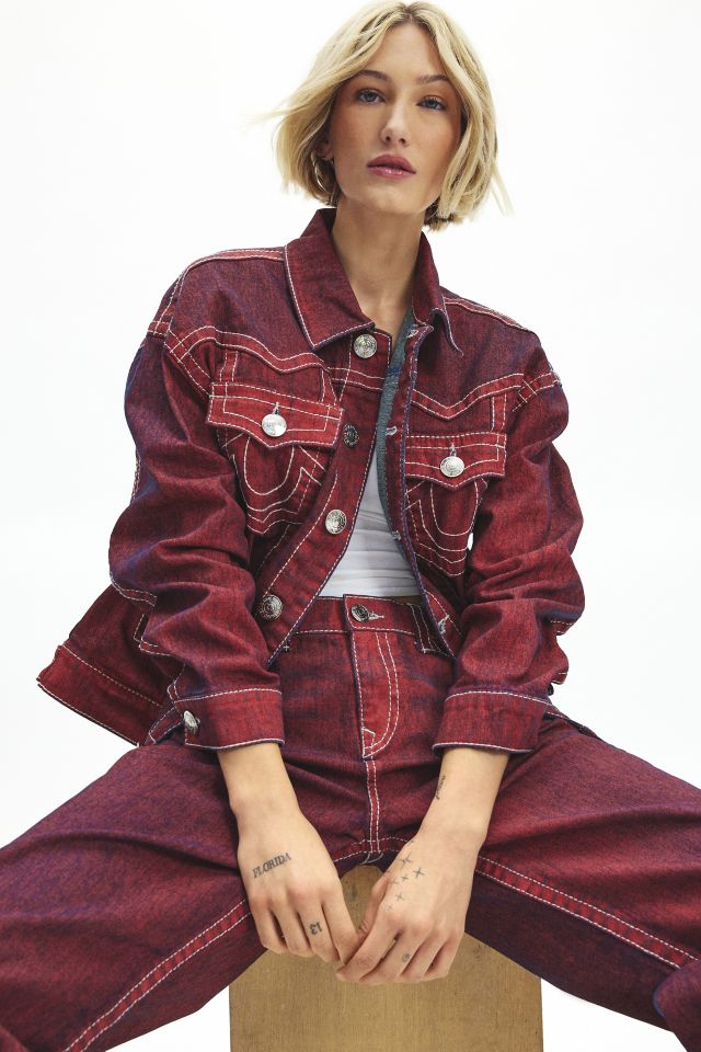 True Religion Big T Boyfriend Trucker Denim Jacket #1