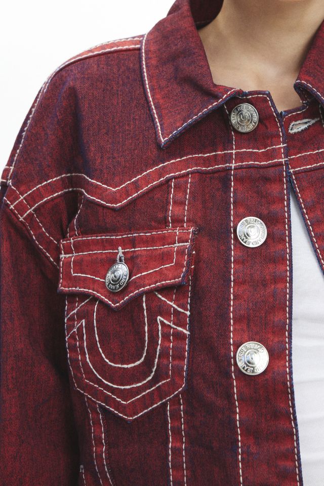 True Religion Big T Boyfriend Trucker Denim Jacket #2
