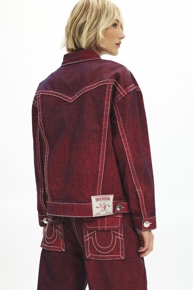 True Religion Big T Boyfriend Trucker Denim Jacket #3