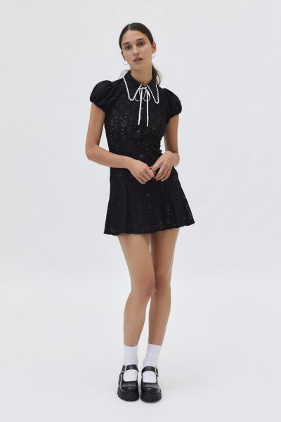 kimchi blue aubrey lace collared mini dress