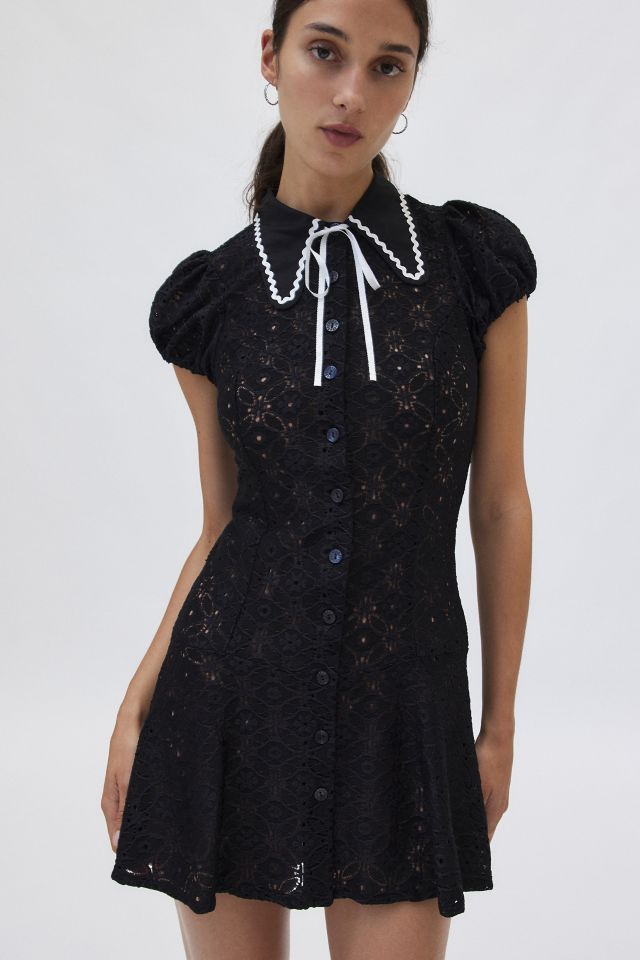 Robe Mini Kimchi Blue Aubrey à Col en Dentelle #2