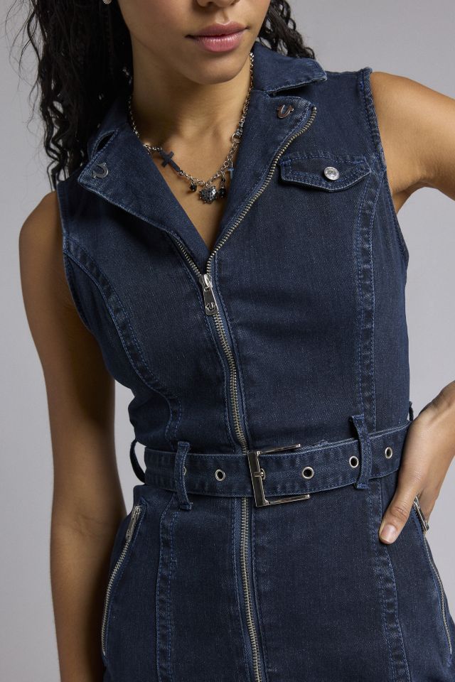 Robe Mini en Denim Moto True Religion #3