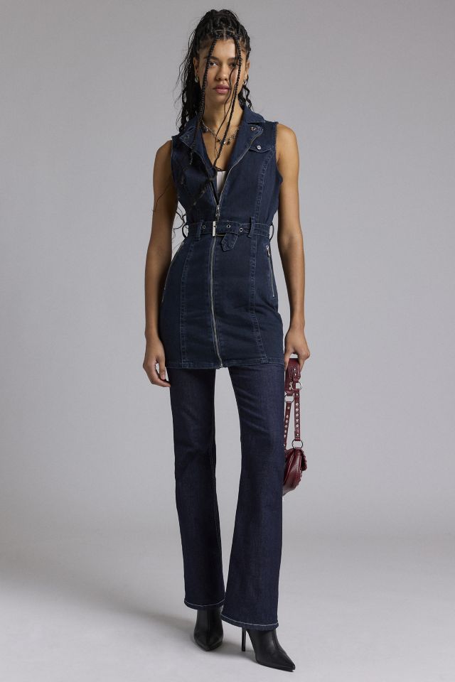 Robe Mini en Denim Moto True Religion #4