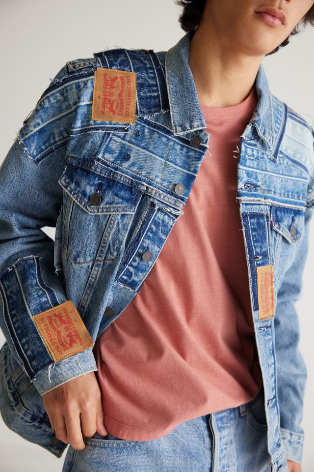 Levis patch denim jacket best sale