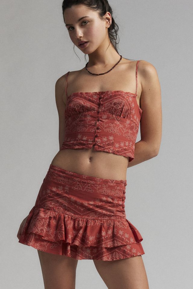 Kimchi Blue Eloise Crop Top & Mini Skirt Set #1
