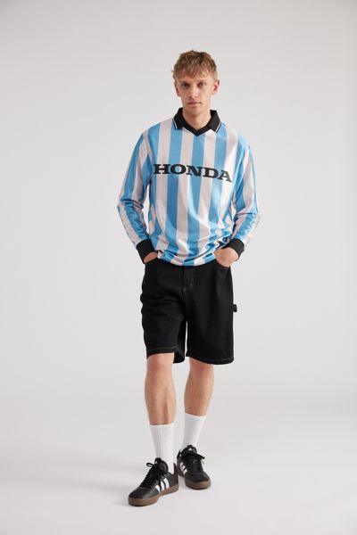 Honda Long Sleeve Striped Soccer Jersey Polo Tee