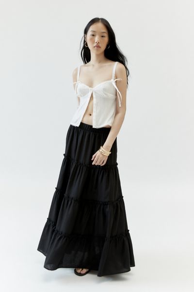 Urban Renewal Made In LA EcoVero™️ Linen Tiered Maxi Skirt | Urban ...