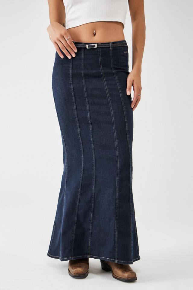 BDG Cari Belted Denim Maxi Skirt | Urban Outfitters