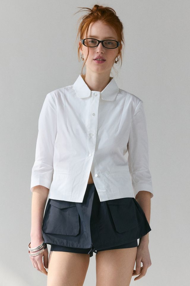 WMWM Squared Collar White Button-Down Shirt #1