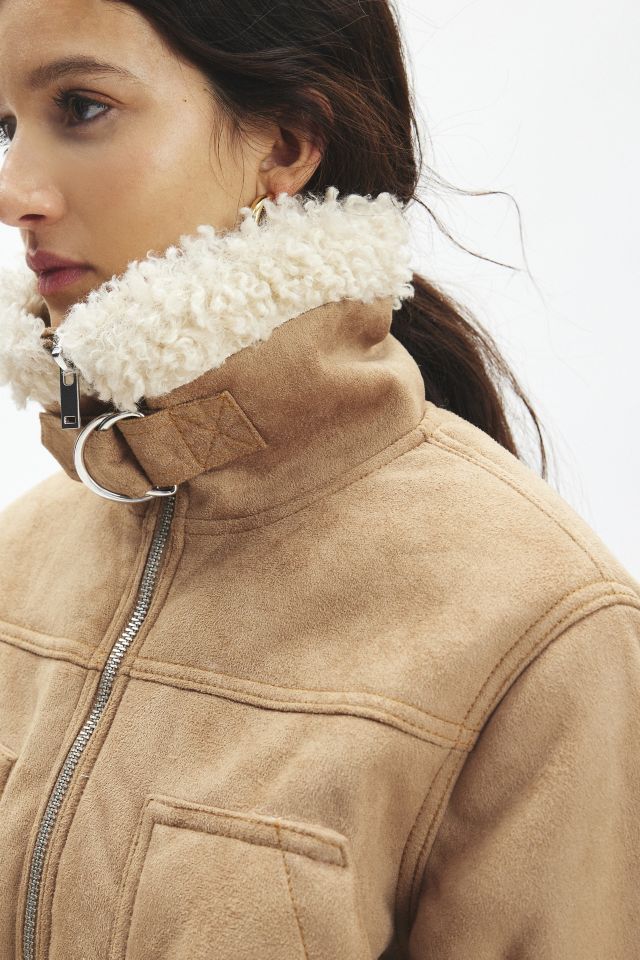 BDG August Faux Suede Bomber Jacket #1