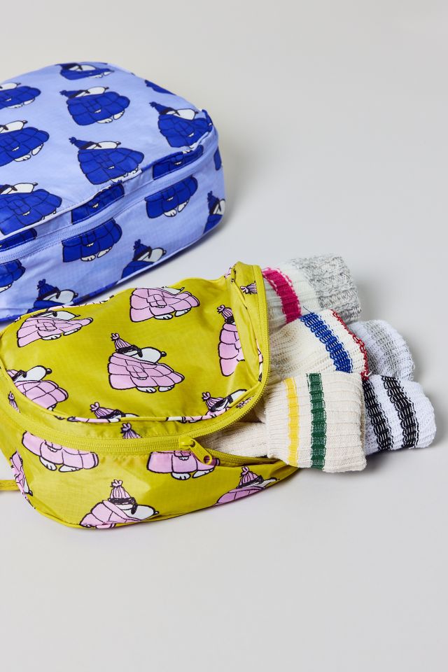 新品　BAGGU 新作　PEANUTS ラージパッキングキューブセット Packing Cube Set Puffer Snoopy - Baggu