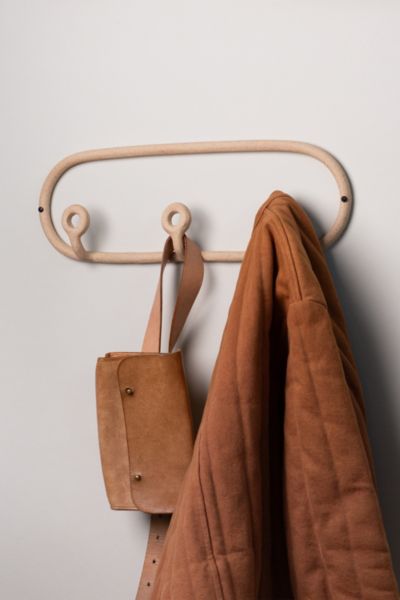 Sin Ceramic Trio Multi-hook Coat Rack Jacket In Speckled At Urban Outfitters In Neutral