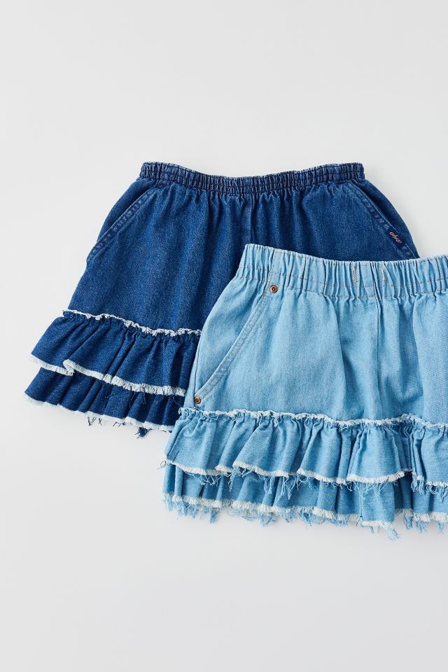 Urban Renewal Remade Rah Rah Pull On Denim Mini Skirt #1