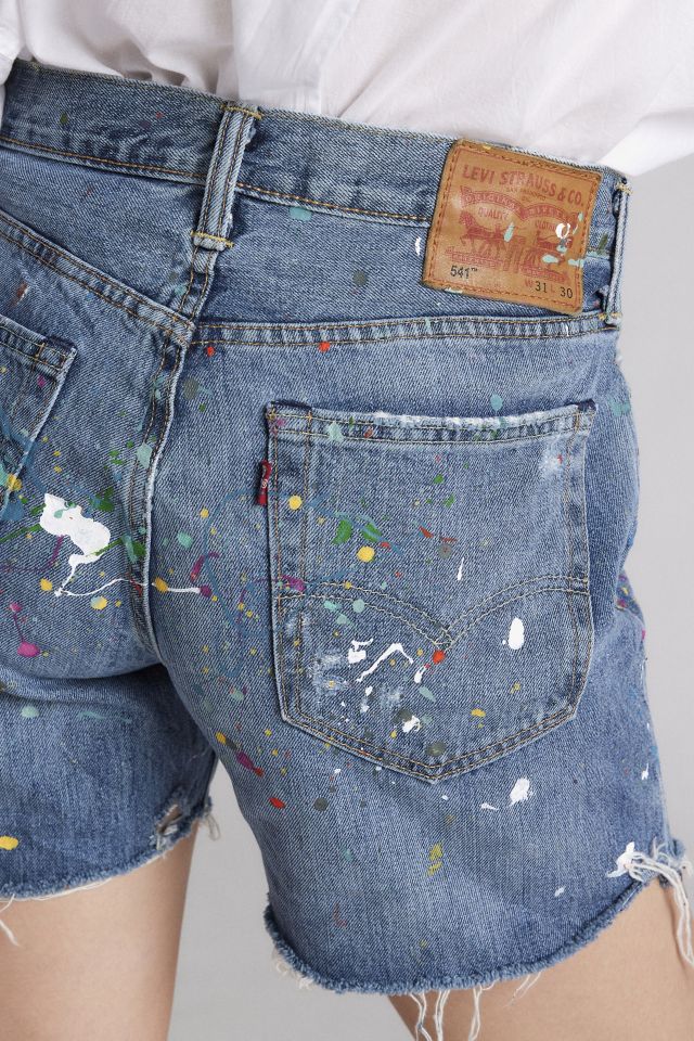 Urban Renewal Remade Paint Splatter Denim Jort #4