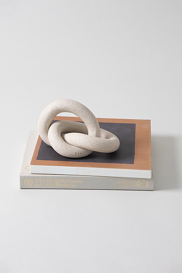 Sin Ceramic Infinity Knot In Sand At Urban Outfitters In White