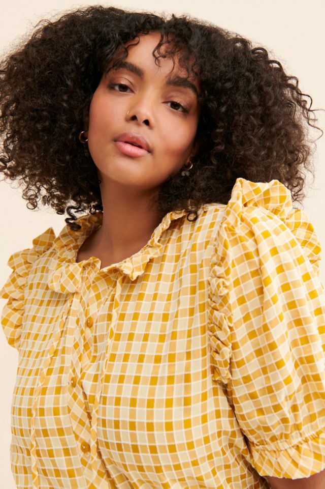 Nuuly Says Gah! Meg Plaid Buttoned Blouse #2
