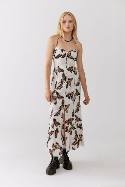 Silva Rayon Midi Slip Dress