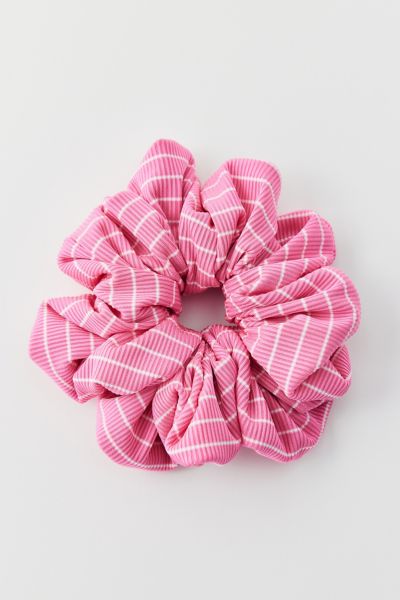 Shop Urban Outfitters Striped Oversized Scrunchie In Pink, Women's At