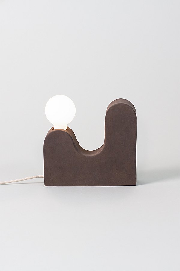 Sin Little Hills Ceramic Table Lamp In Loam At Urban Outfitters In Gray