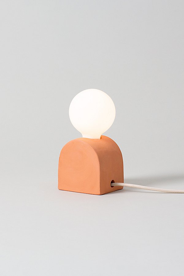 Sin Mima Ceramic Table Lamp In Terracotta At Urban Outfitters In Pink