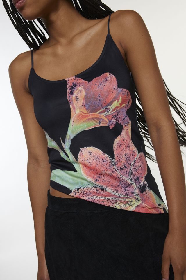 Asymmetrical Graphic Floral Cami #2