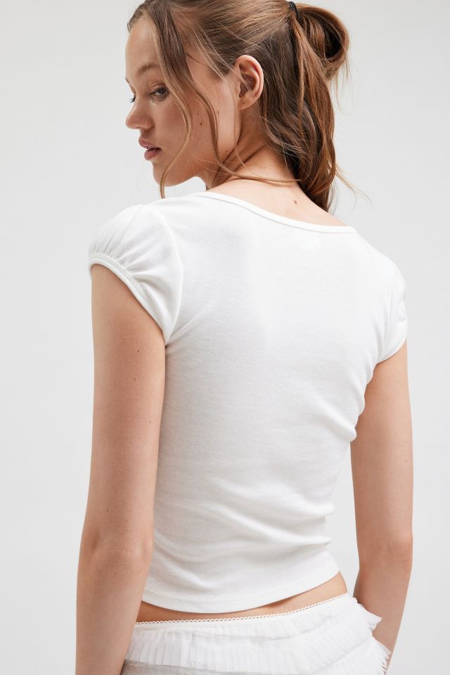 Kimchi Blue Ramona Puff Sleeve Baby Tee #3