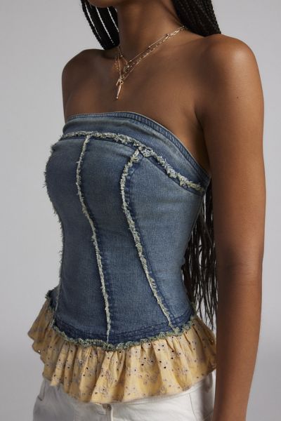 Kimchi Blue Dani Denim Tube Top