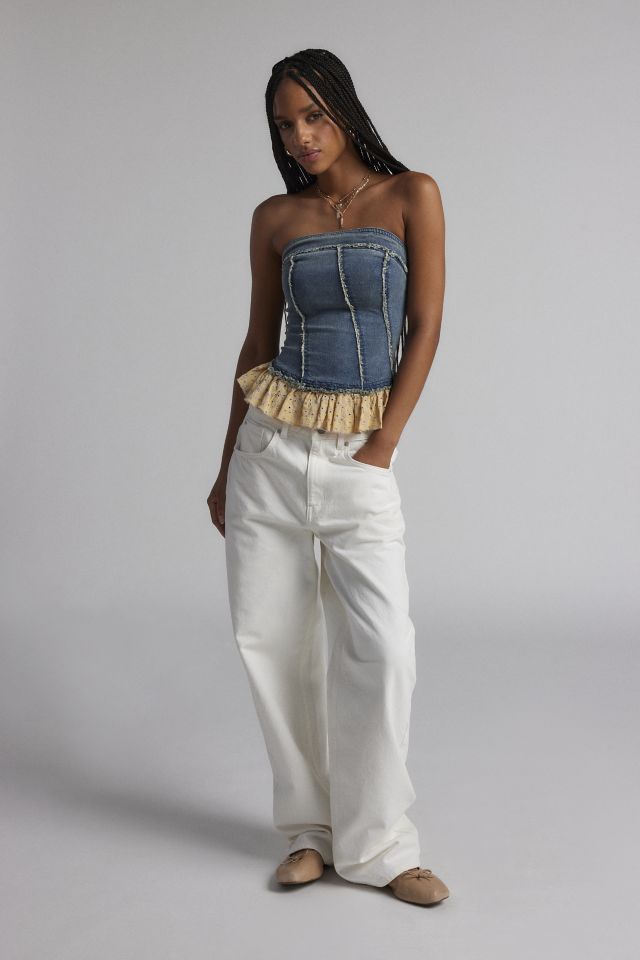 Kimchi Blue Dani Denim Tube Top #3