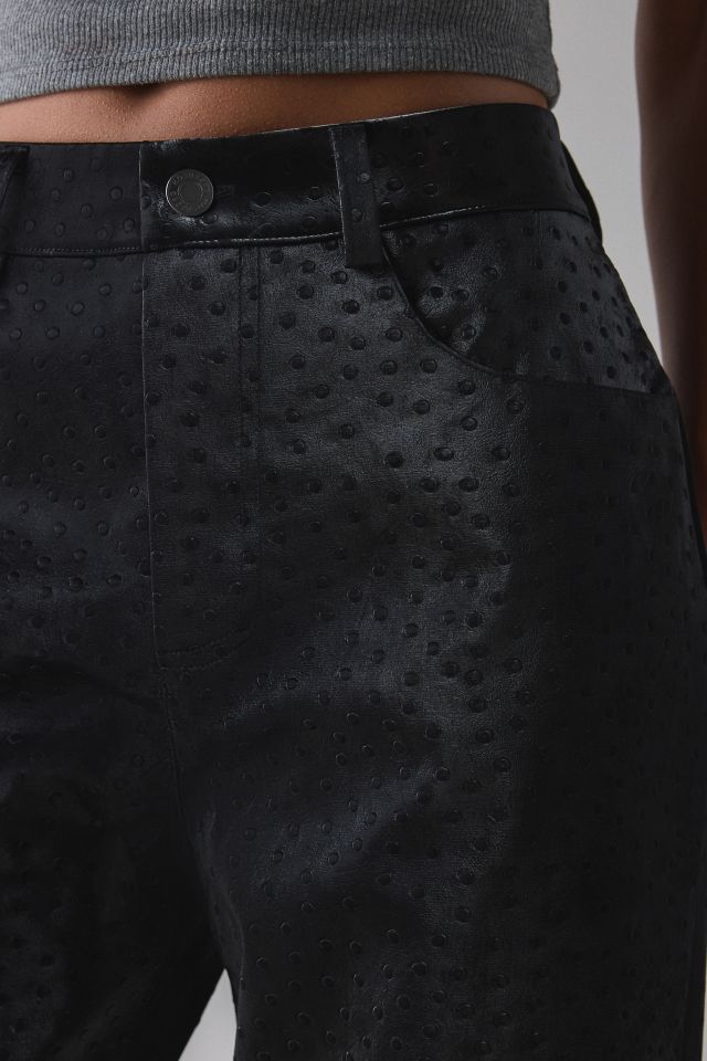 Hosbjerg Peggy Dotted Faux Leather Straight Leg Pant