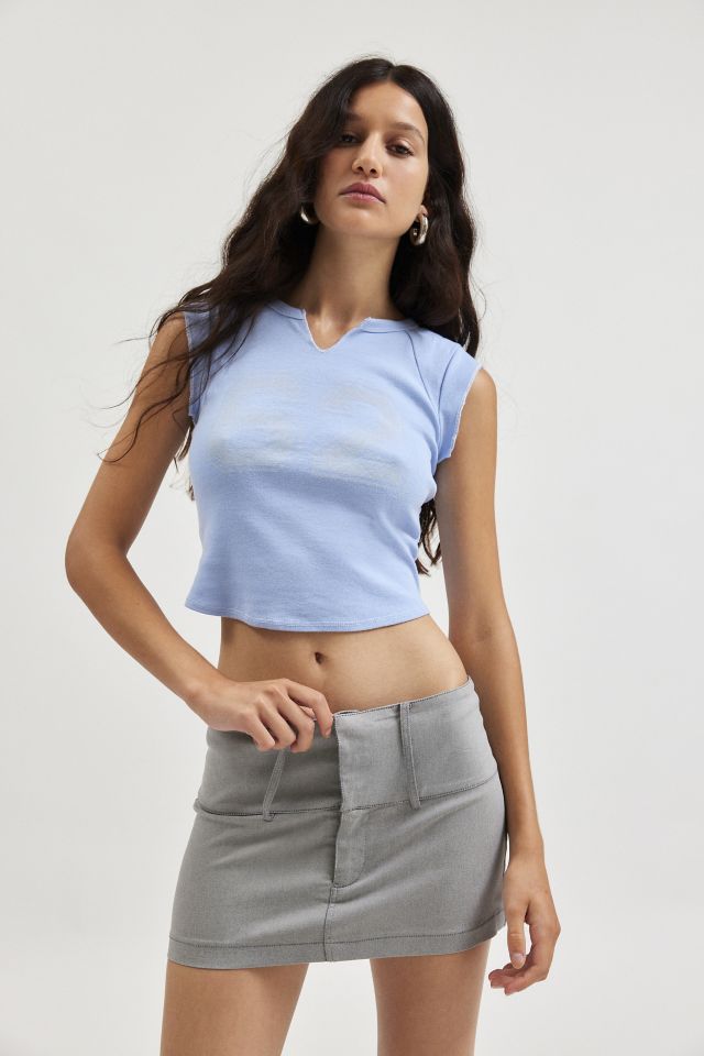 Silence + Noise Drew Wide Waistband Micro Skirt #3