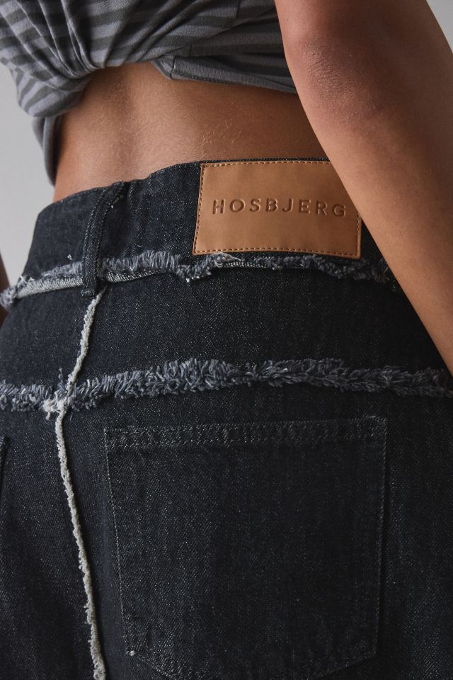 Hosbjerg Penny Frayed Denim Midi Skirt #5