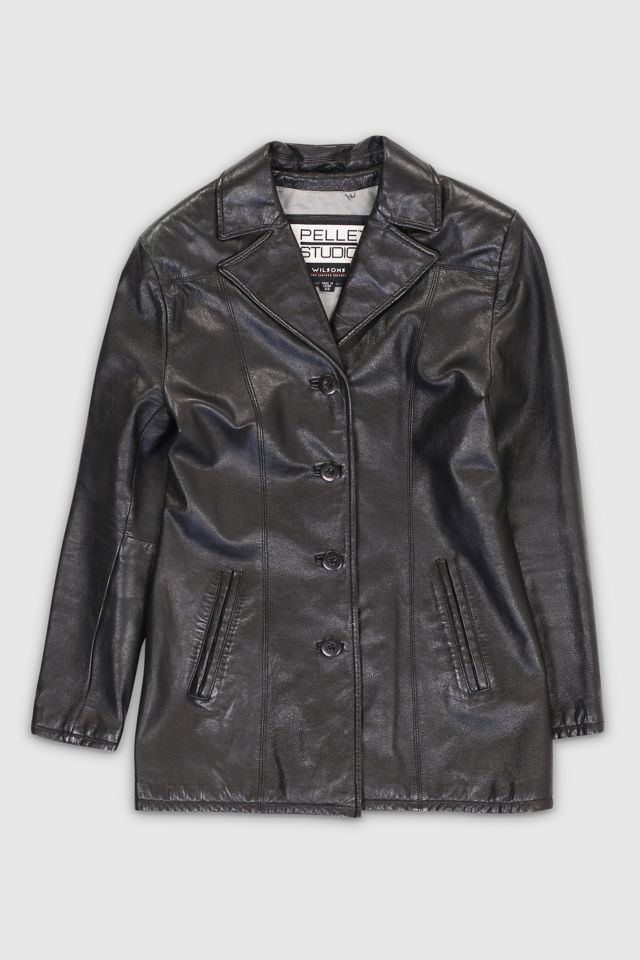 Wilson black leather jacket sales