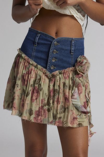 Kimchi Blue Annabeth Drop Waist Mini Skirt