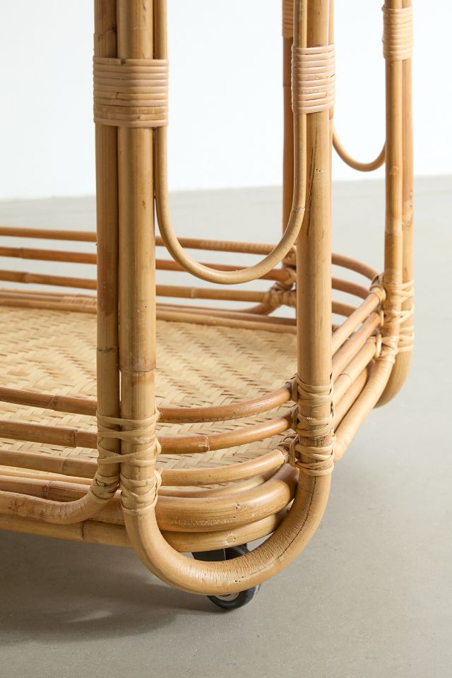 Karoline Rattan Bar Cart #4