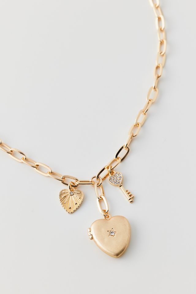 Delia Heart Locket Necklace Urban Outfitters