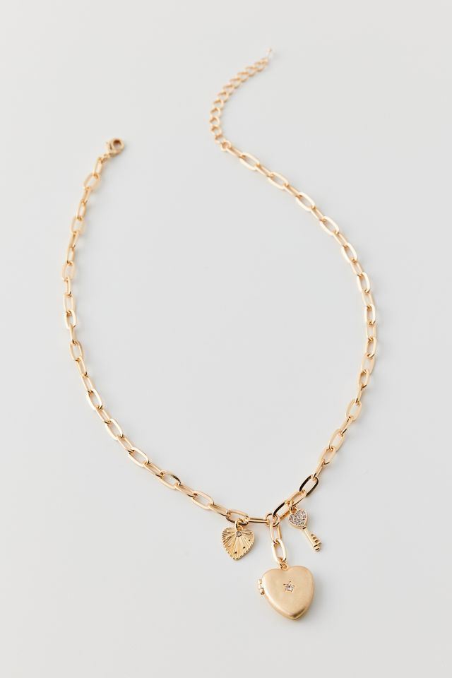 Delia Heart Locket Necklace Urban Outfitters