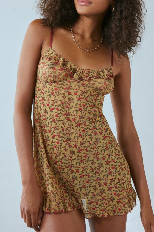Oh Honey Lori Sheer Floral Slip #1
