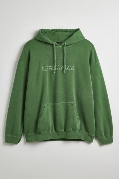 Iets Frans . … Embroidered Big Logo Hoodie Sweatshirt In Green At Urban Outfitters In Green