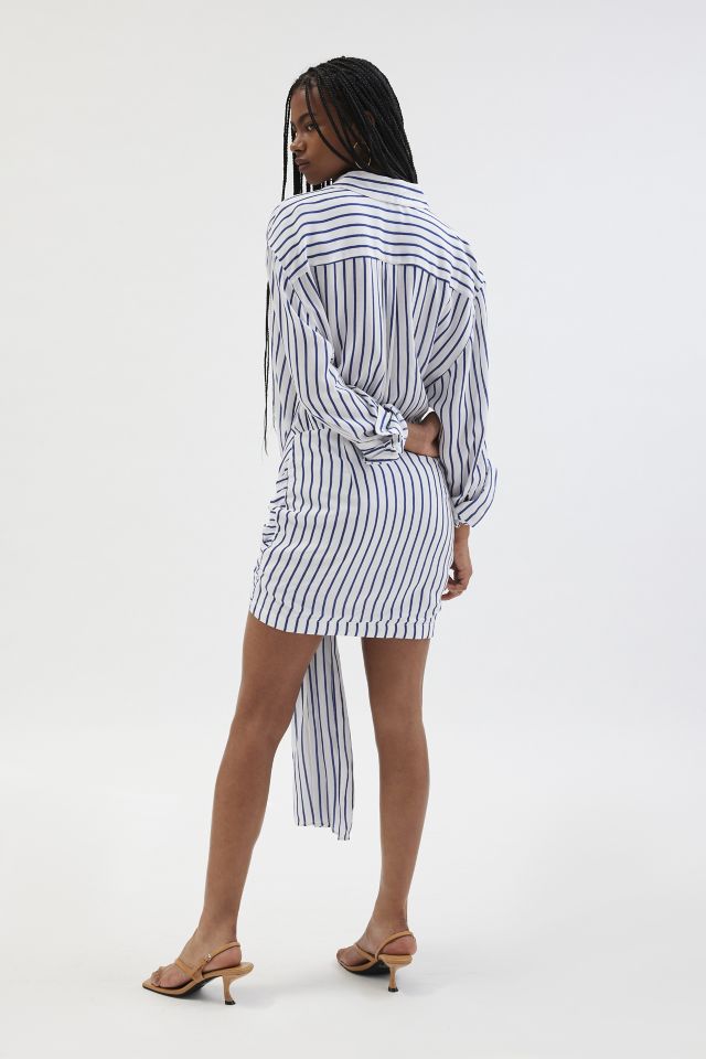 Bardot Malira Stiped Button-Down Shirt Dress #3