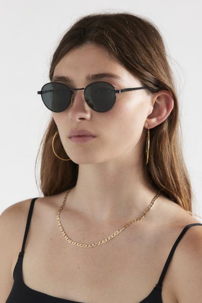 Urban Renewal Vintage Ace Sunglasses In Black, Women's At Urban Outfitters In Gold