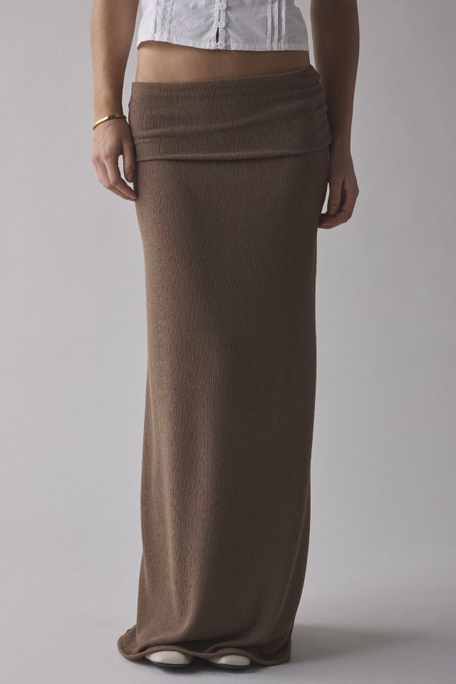 ReMADE By UO Remnants Foldover Crepe Maxi Skirt #1