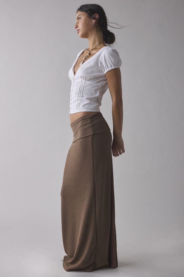 ReMADE By UO Remnants Foldover Crepe Maxi Skirt #2