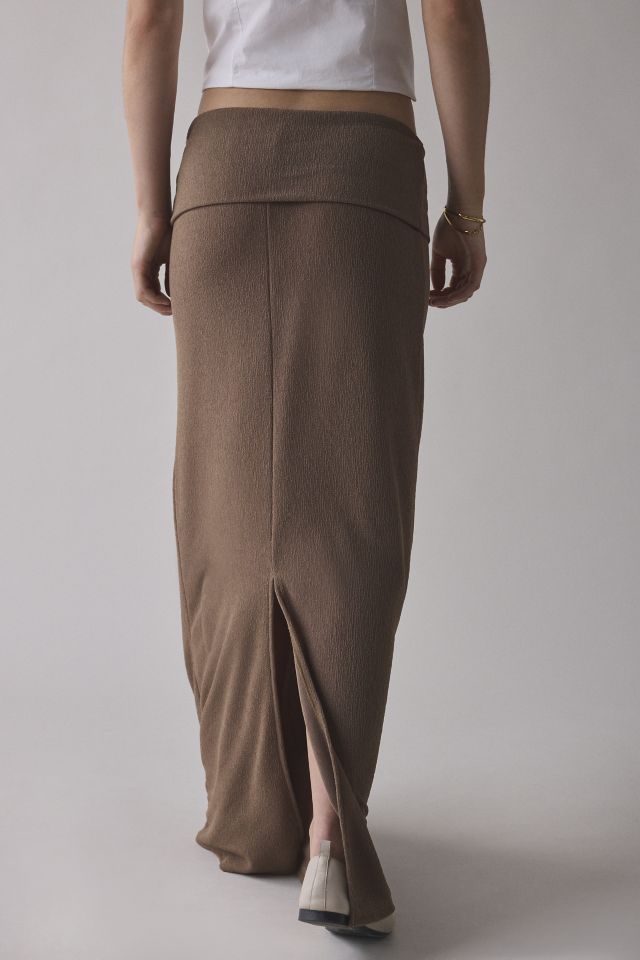 ReMADE By UO Remnants Foldover Crepe Maxi Skirt #3