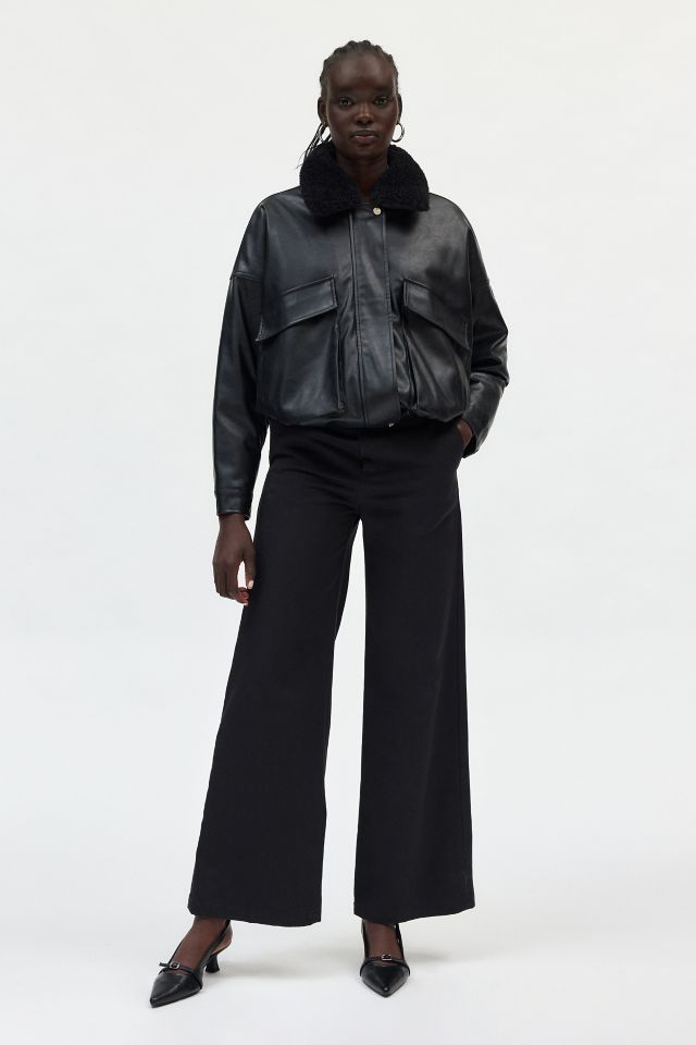BDG Brandi Faux Fur Collar Bomber Jacket #2