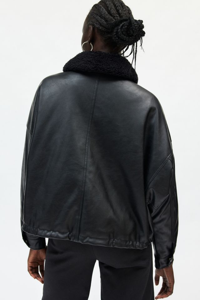 BDG Brandi Faux Fur Collar Bomber Jacket #3