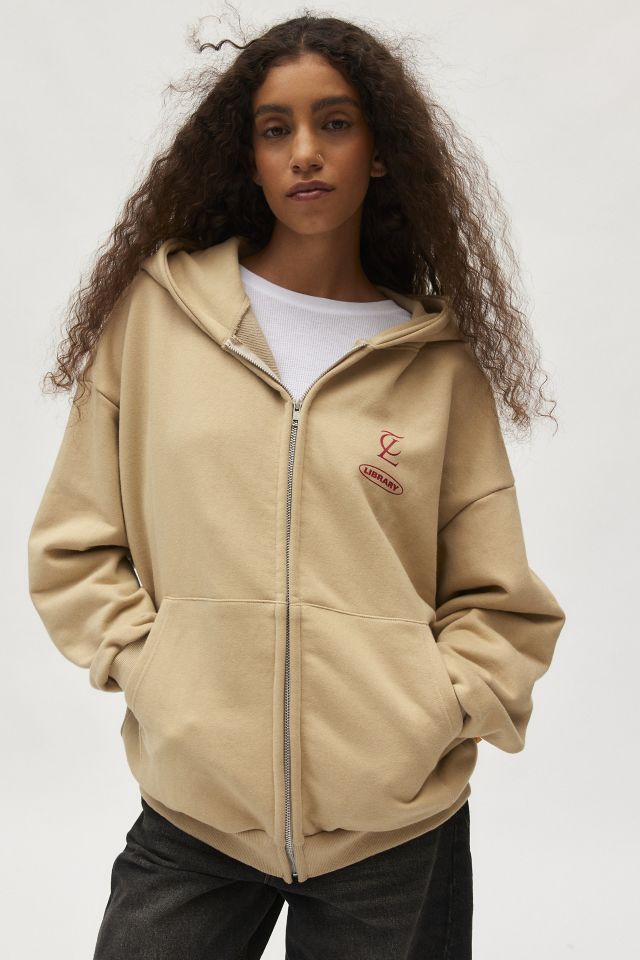 Tee Library Snake Oversized Full Zip Hoodie Sweatshirt Urban Outfitters